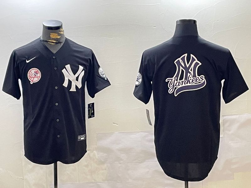 Men New York Yankees Blank Black Fashion Game Nike 2024 MLB Jersey style 8->new york yankees->MLB Jersey